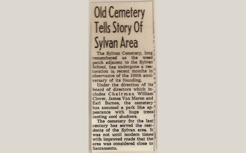 Image of historical image for Sylvan Cemetery District.